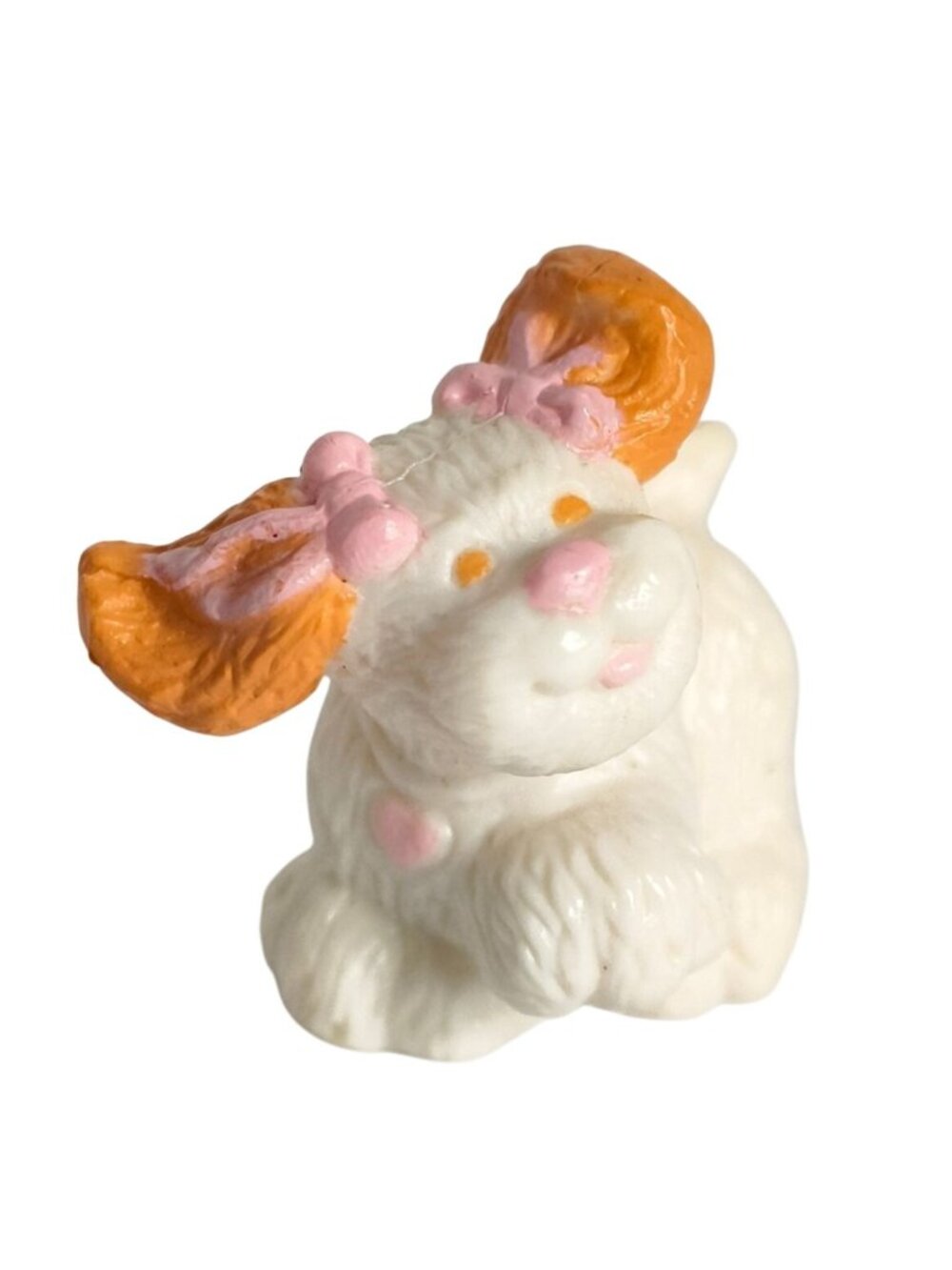 VTG Fisher-Price Precious Place Puppy Dog White 1" Mini 1988 Collectors Toy